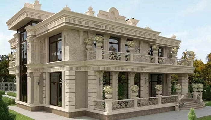 انواع نمای ساختمان دو طبقه