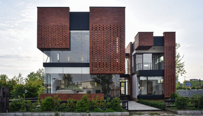 طراحی نمای ساختمان دو طبقه