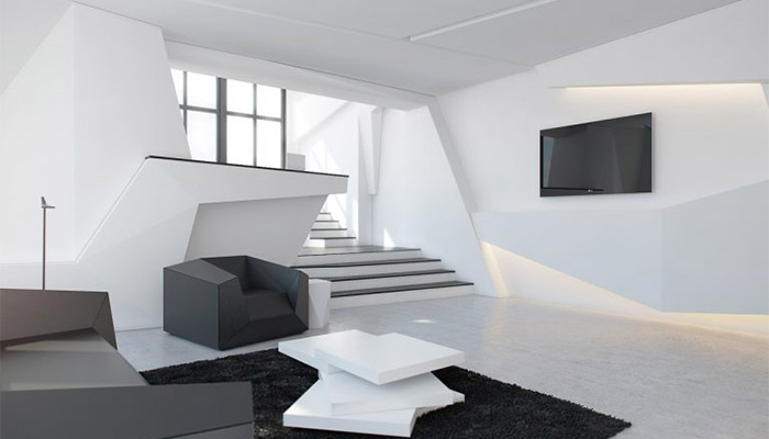 طراحی دکوراسیون داخلی به سبک اوریگامی