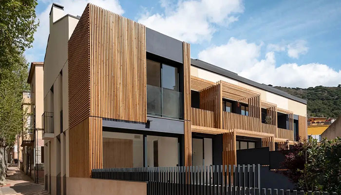 انواع چوب در نمای ساختمان