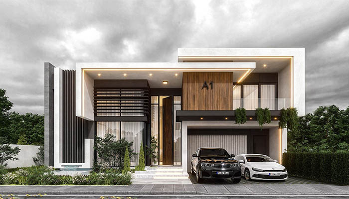 طراحی نمای ویلا