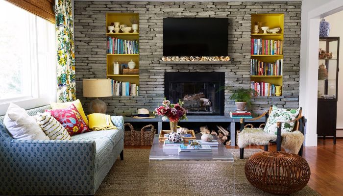 بهترین جای تلویزیون در پذیرایی مستطیل