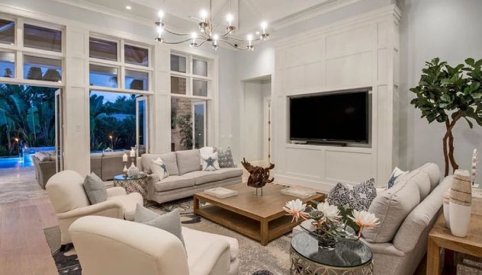 بهترین جای تلویزیون در پذیرایی مستطیل