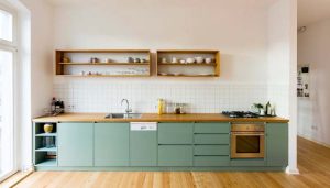 دکوراسیون کابینت آشپزخانه کوچک بدون اپن